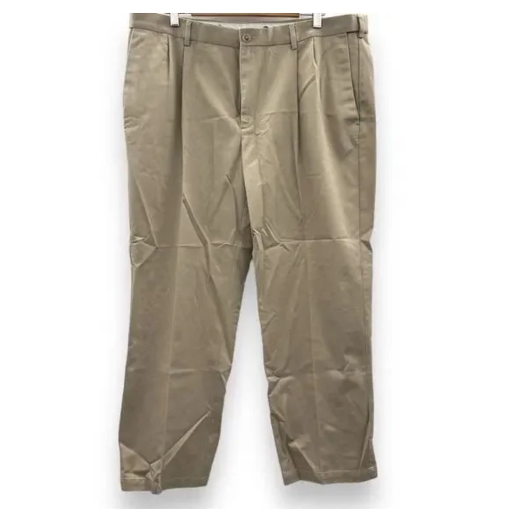 Haggar Beige Classic Fit Straight Leg Khaki Pants Size‎ 40 x 30